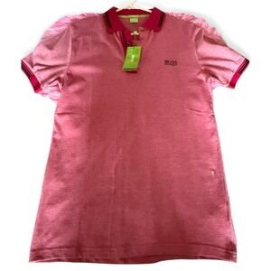 Hugo Boss Men's Regular Fit Paddy Pro Polo Shirt Moisture Manager in Pink [M]